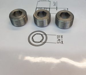 3 Gewindeschrauben mit Taumelbohrung